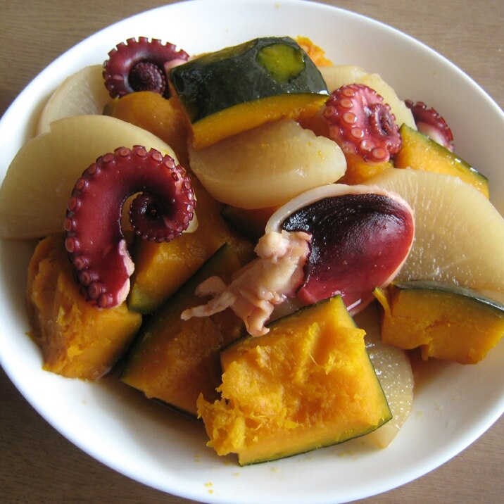 タコとカボチャと大根の煮物 レシピ 作り方 By のん786 楽天レシピ タコとカボチャと大根の煮物 レシピ 作り方 By のん786 楽天レシピ